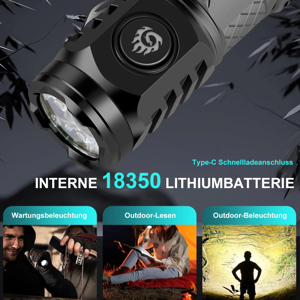 โจ Three-Eyed Monster Mini Taschenlampe๐ฆ โ Ultrastark, kompakt & wiederaufladbar ๐ฅ
