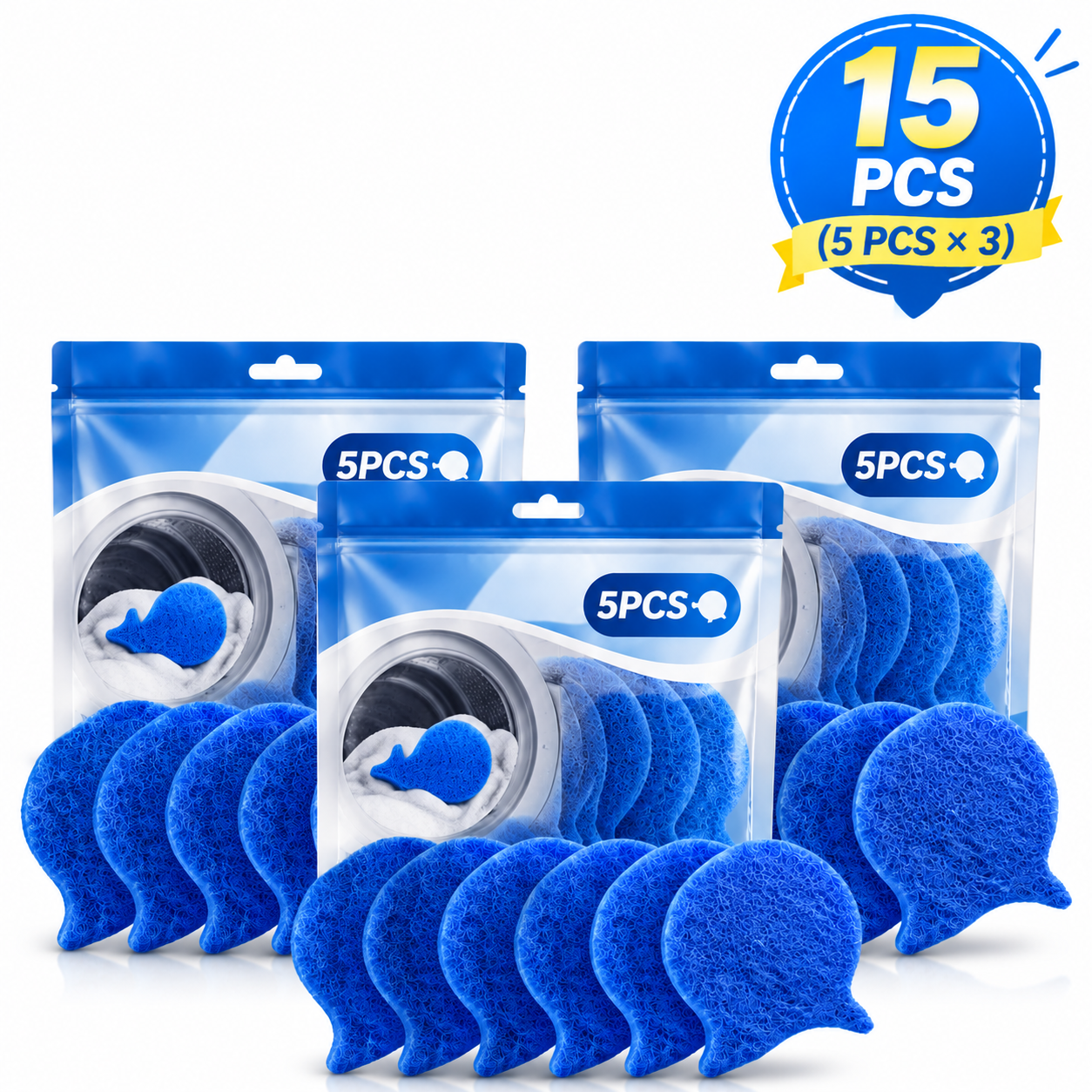 up⏳LAST DAY BUY 2 GET 1 FREE!💦 Laundry Pet Hair Removal Fish - 5 Pack