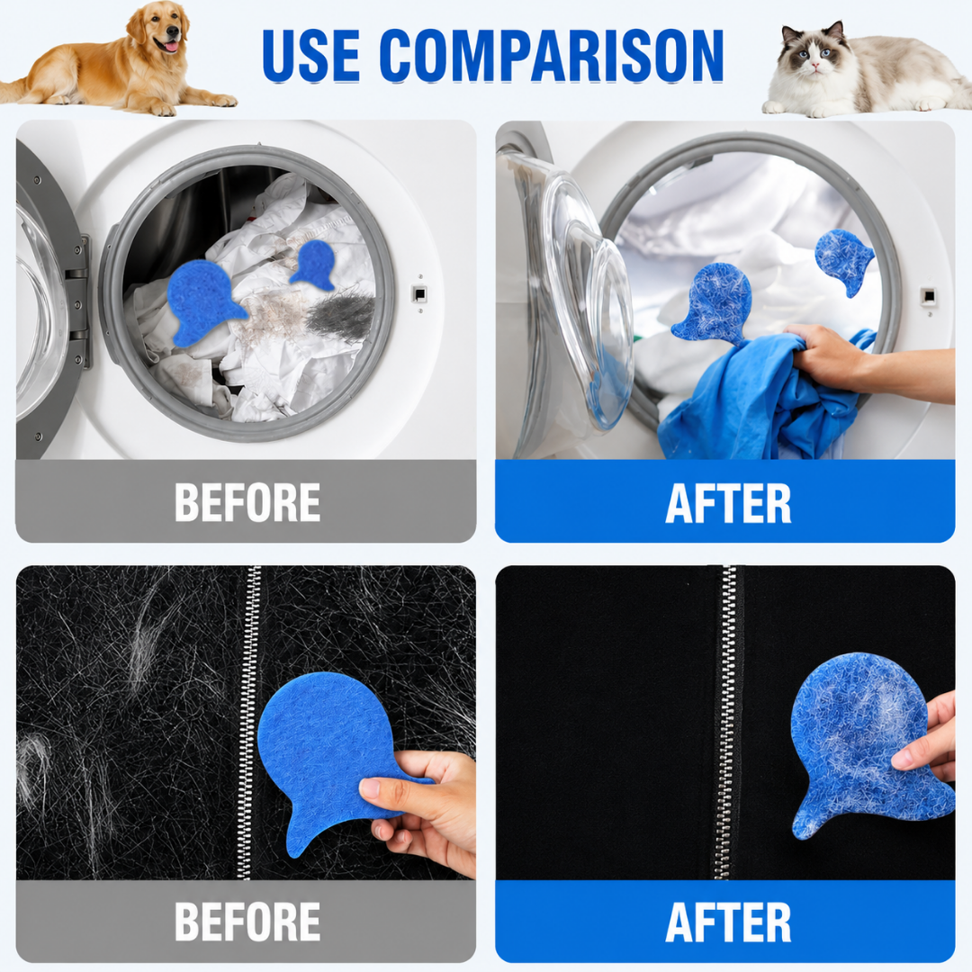 up⏳LAST DAY BUY 2 GET 1 FREE!💦 Laundry Pet Hair Removal Fish - 5 Pack