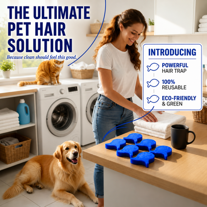up⏳LAST DAY BUY 2 GET 1 FREE!💦 Laundry Pet Hair Removal Fish - 5 Pack