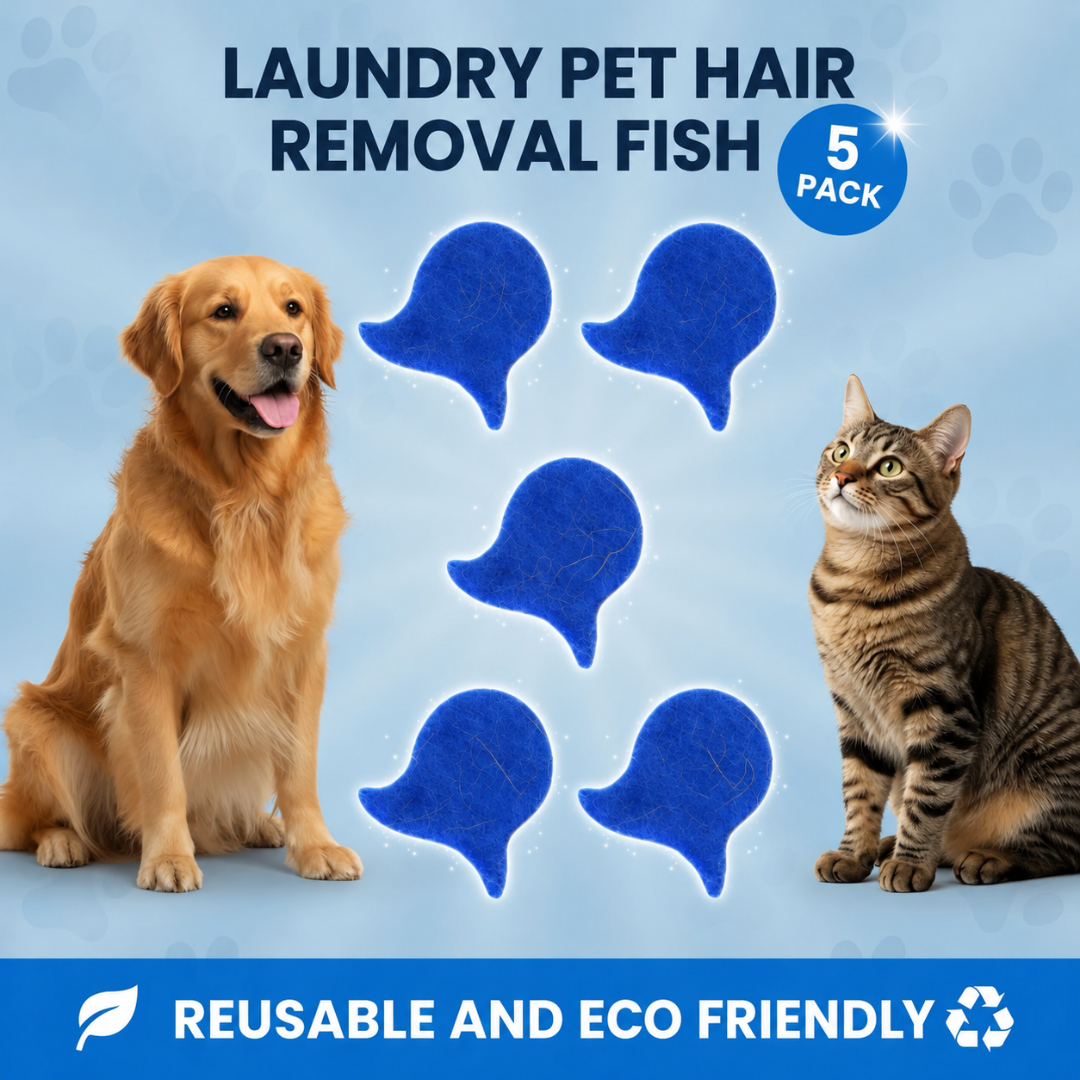 up⏳LAST DAY BUY 2 GET 1 FREE!💦 Laundry Pet Hair Removal Fish - 5 Pack