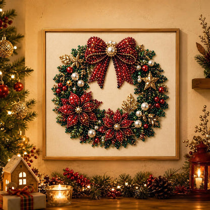 🎄 LETZTER TAG: 49 % RABATT – Premium 3D-Perlenbild-Set zu Weihnachten | Beflockte Leinwand mit kratzfesten, farbbeständigen Perlen – festliche DIY-Deko 🎅⛄❄️