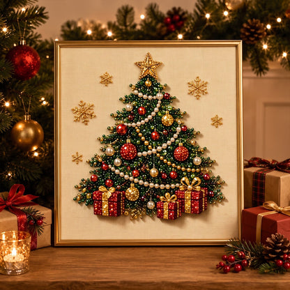 🎄 LETZTER TAG: 49 % RABATT – Premium 3D-Perlenbild-Set zu Weihnachten | Beflockte Leinwand mit kratzfesten, farbbeständigen Perlen – festliche DIY-Deko 🎅⛄❄️