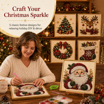 up✨ Funkelnde Weihnachtsdeko selbst gestalten - Entspannendes Diamond Painting Set für gemütliche Winterabende. 🎄