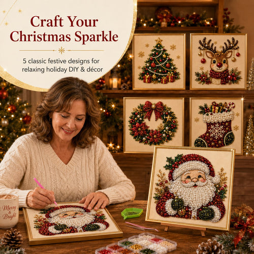 up✨ Funkelnde Weihnachtsdeko selbst gestalten - Entspannendes Diamond Painting Set für gemütliche Winterabende. 🎄