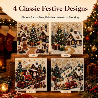 up✨ Funkelnde Weihnachtsdeko selbst gestalten - Entspannendes Diamond Painting Set für gemütliche Winterabende. 🎄