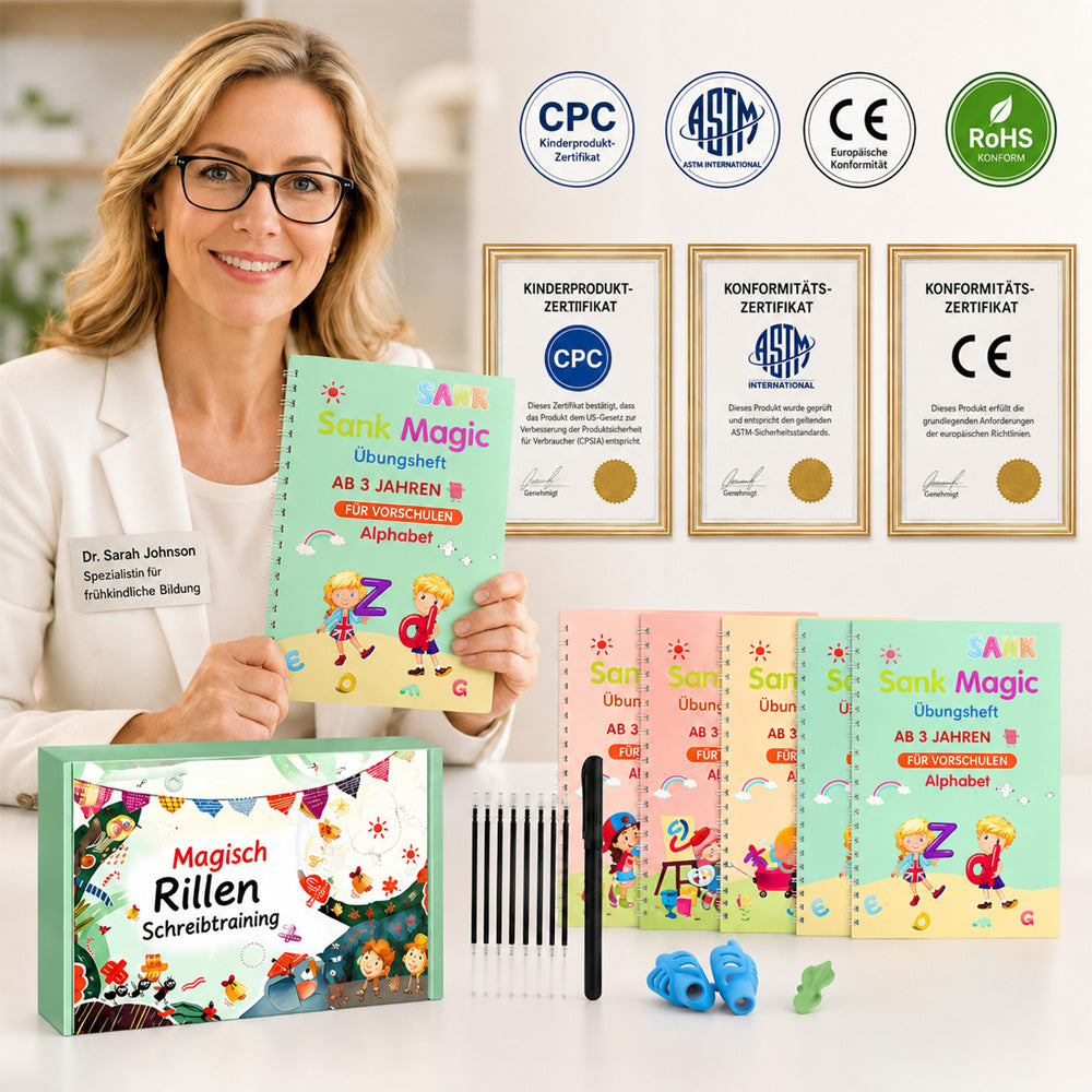 up💥 LETZTER TAG: 50 % RABATT 💥 📚 MagicBook | Übungs-Schreibset für Kinder