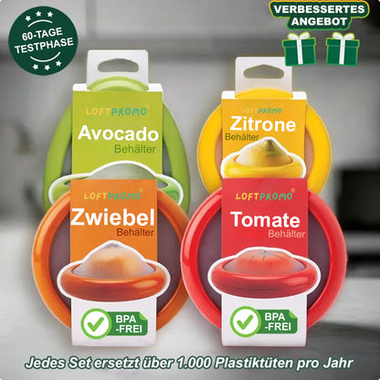 up🥑 Loftpromo® Silikon-Aufbewahrungsbox für Obst & Gemüse – Hält Ihre Lebensmittel länger frisch