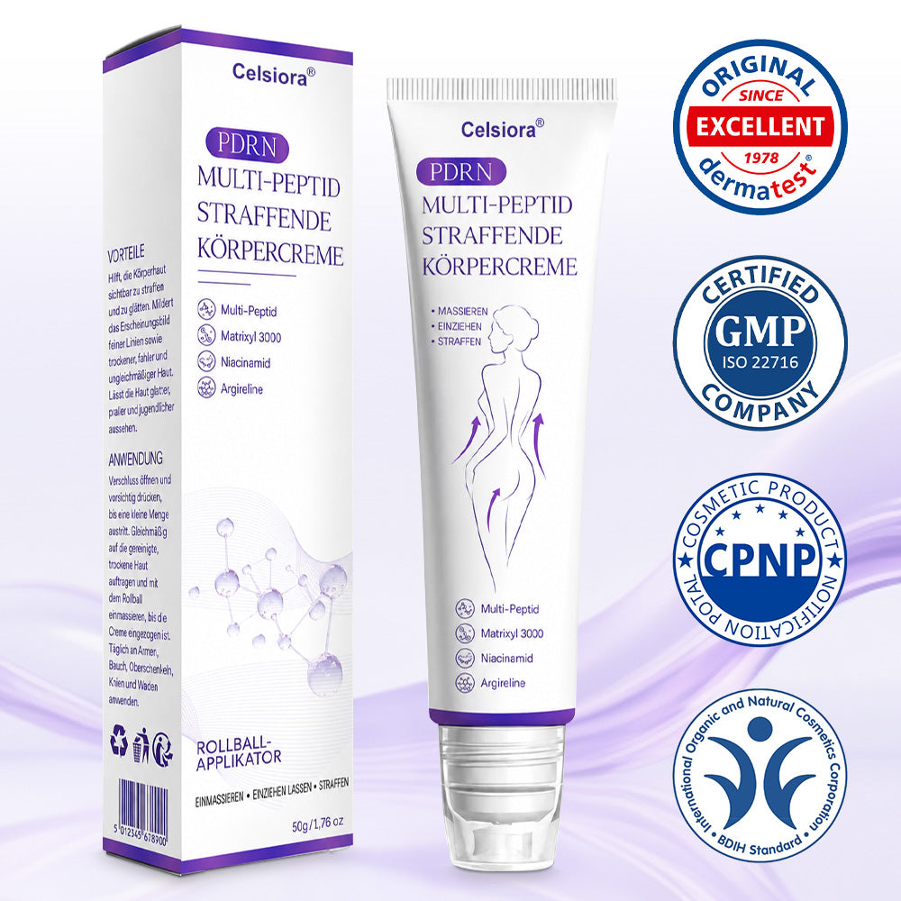 up Celsiora® PDRN Multi-Peptide Körpercreme gegen Falten, schlaffe Haut, Dehnungsstreifen & Cellulite