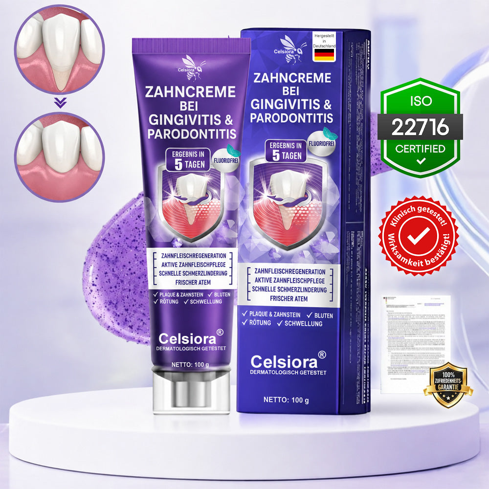 😁Celsiora® GingivaCare Zahnpasta mit Bienengift – Intensive Zahnfleischpflege bei Gingivitis & Parodontitis