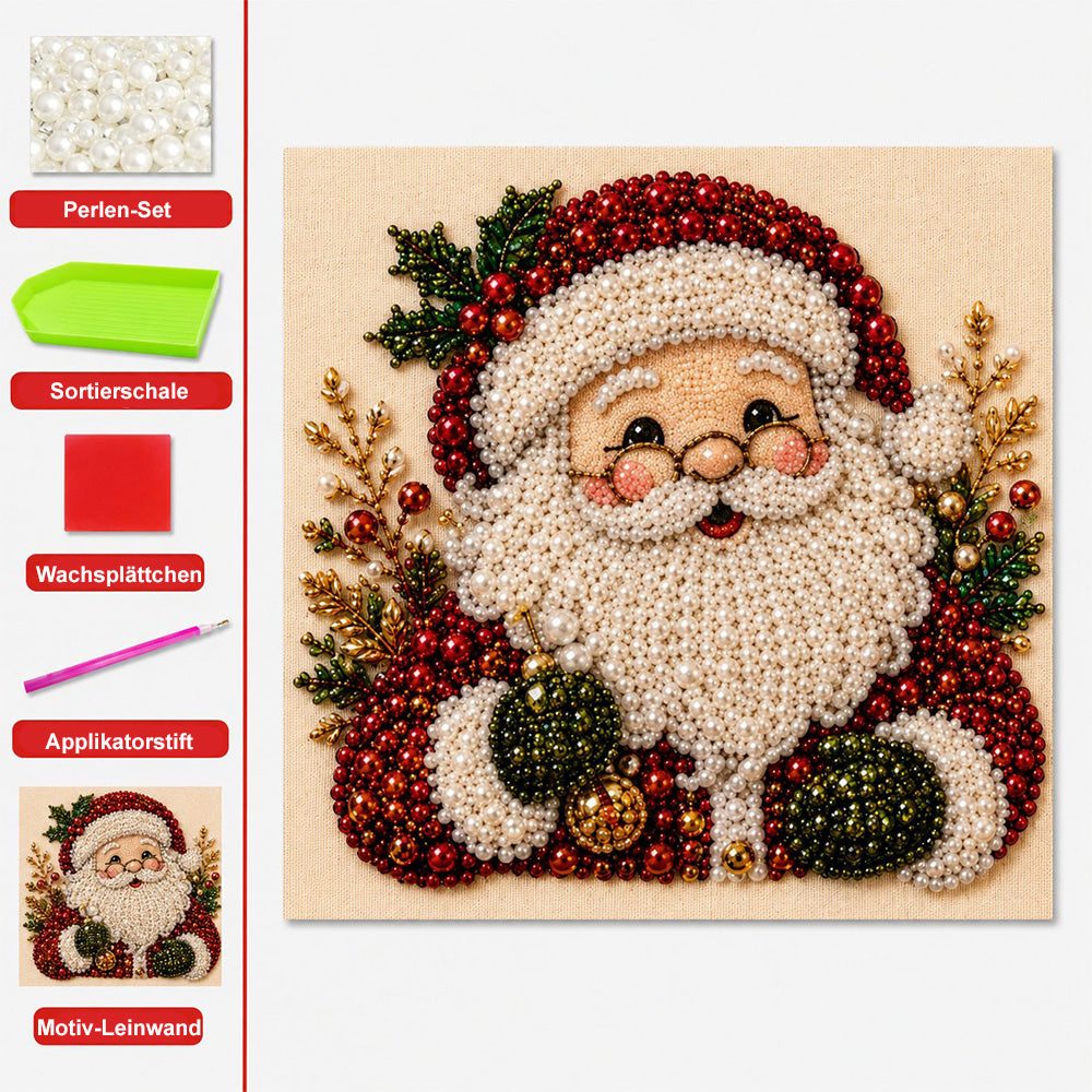 🎄 LETZTER TAG: 49 % RABATT – Premium 3D-Perlenbild-Set zu Weihnachten | Beflockte Leinwand mit kratzfesten, farbbeständigen Perlen – festliche DIY-Deko 🎅⛄❄️