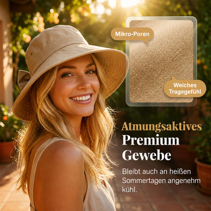 👒 Nur für kurze Zeit: 50 % Rabatt! ✨Damen Sonnenhut mit Schleife – Breiter Rand für stilvollen Sonnenschutz 🎀