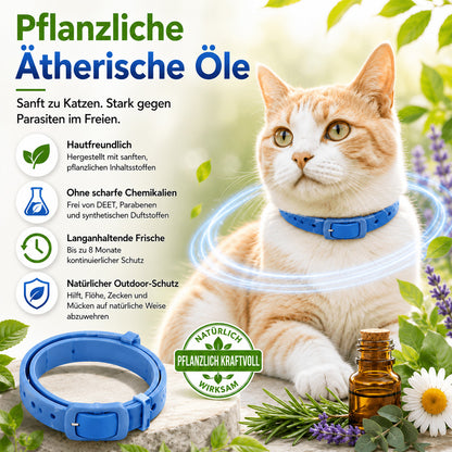 ⏰🔥 NUR FÜR KURZE ZEIT: 50 % RABATT! 🔥 ÜBER 50.000 VERKAUFT! Natürliches Ungeziefer-Abwehrhalsband mit ätherischen Ölen für Haustiere