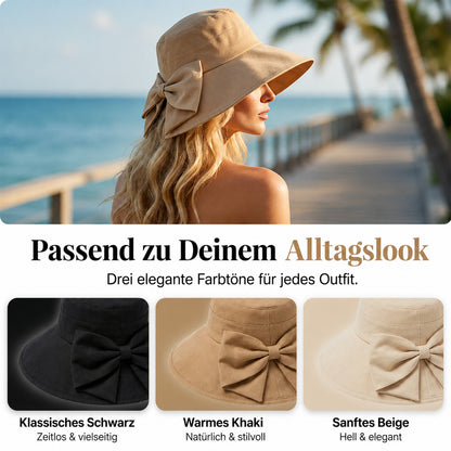 👒 Nur für kurze Zeit: 50 % Rabatt! ✨Damen Sonnenhut mit Schleife – Breiter Rand für stilvollen Sonnenschutz 🎀