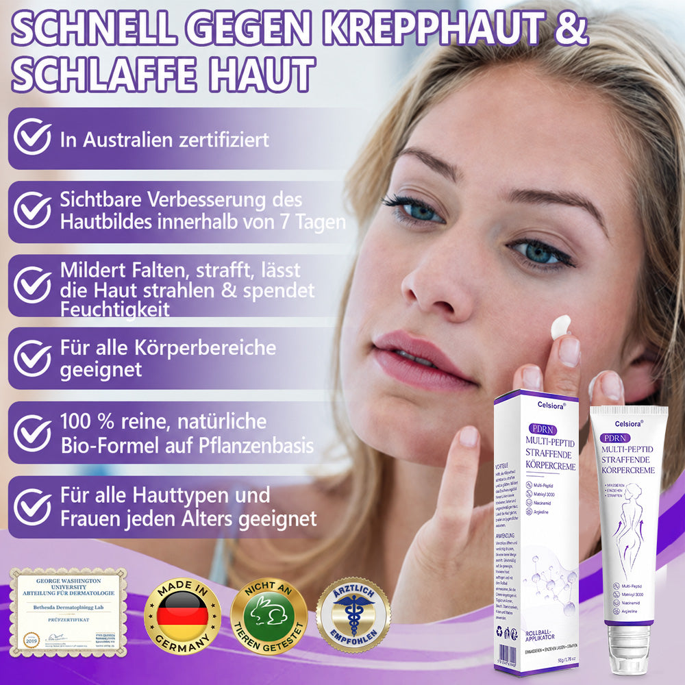 up Celsiora® PDRN Multi-Peptide Körpercreme gegen Falten, schlaffe Haut, Dehnungsstreifen & Cellulite