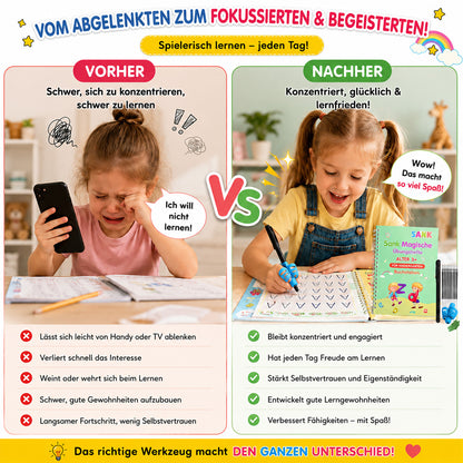 up💥 LETZTER TAG: 50 % RABATT 💥 📚 MagicBook | Übungs-Schreibset für Kinder