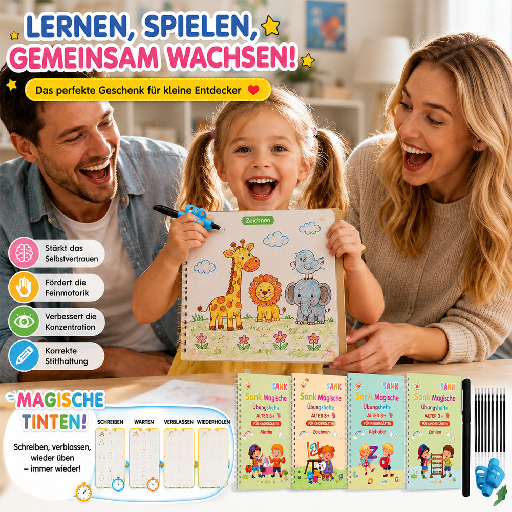 up💥 LETZTER TAG: 50 % RABATT 💥 📚 MagicBook | Übungs-Schreibset für Kinder