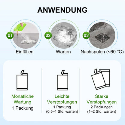 💥 Leistungsstarkes tägliches Rohrreinigungspulver