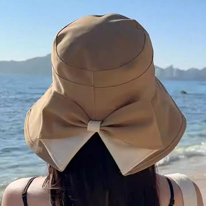 👒 Nur für kurze Zeit: 50 % Rabatt! ✨Damen Sonnenhut mit Schleife – Breiter Rand für stilvollen Sonnenschutz 🎀