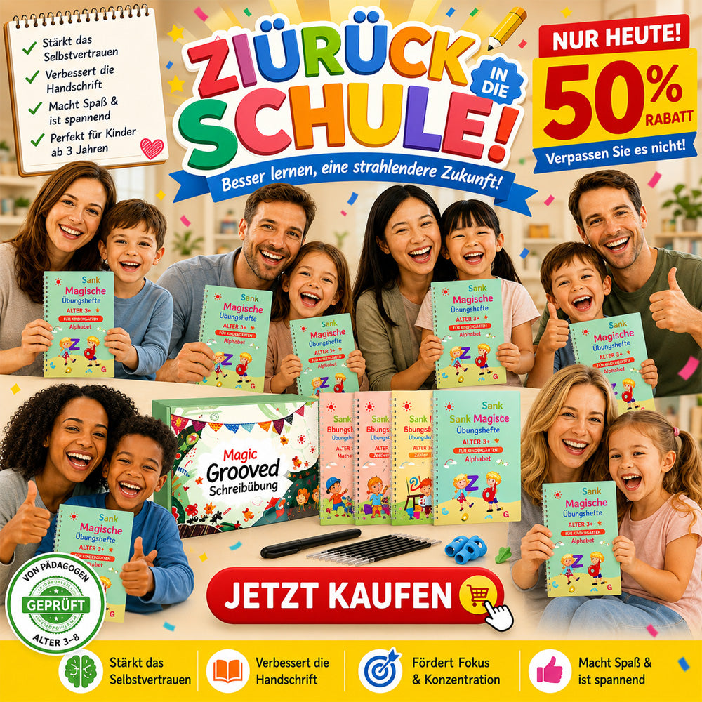 up💥 LETZTER TAG: 50 % RABATT 💥 📚 MagicBook | Übungs-Schreibset für Kinder