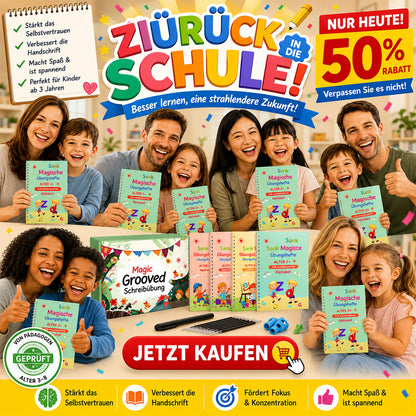 up💥 LETZTER TAG: 50 % RABATT 💥 📚 MagicBook | Übungs-Schreibset für Kinder